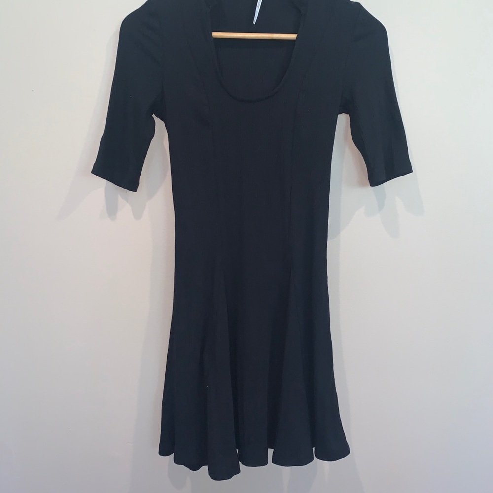 Free People Jolene Ribbed Fit and Flare Mini Dress - Picture 2 of 9